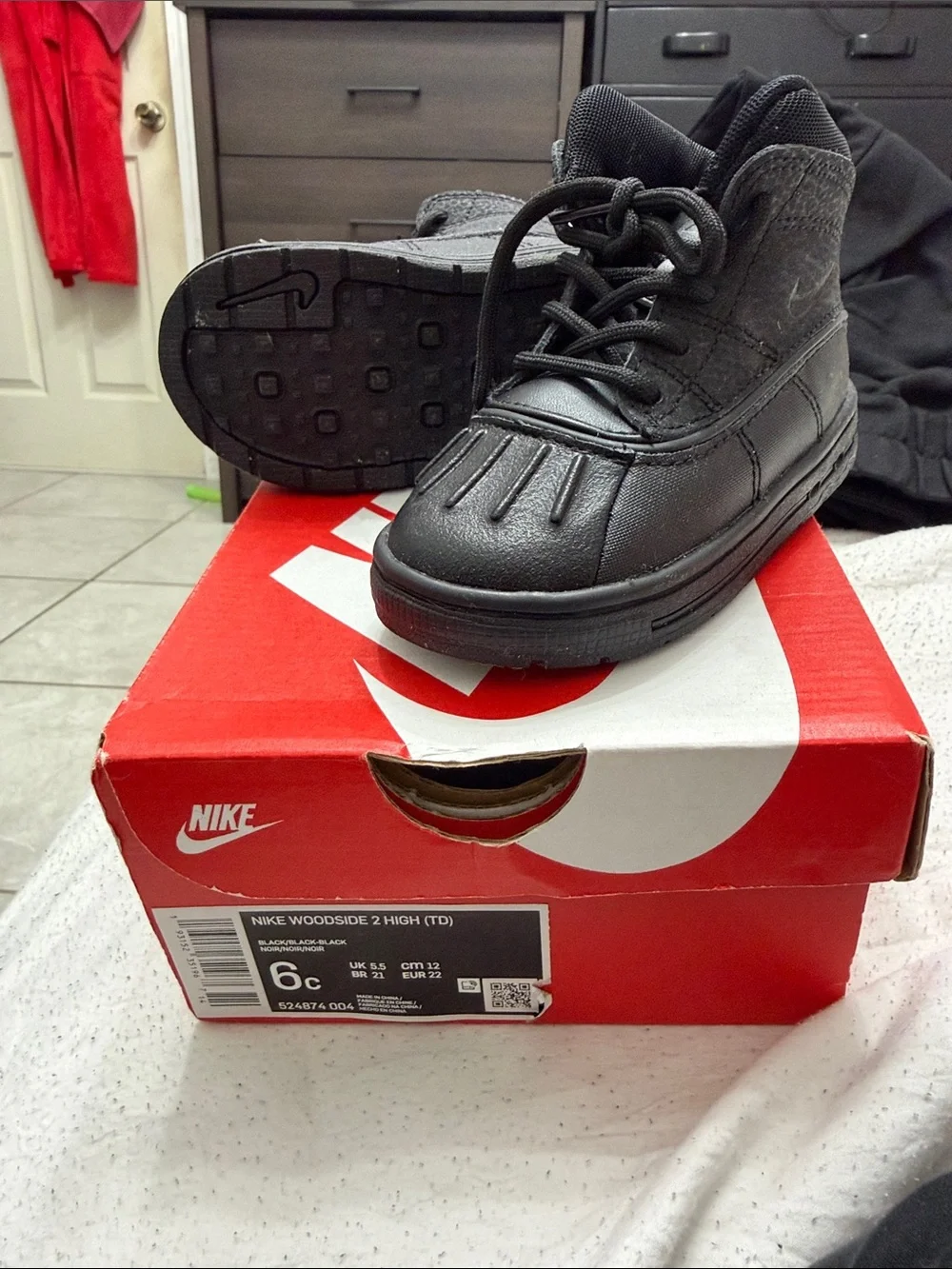 Nike Kids Black High-Top Toddler Boots